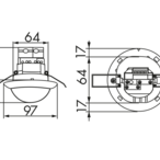 B.E.G. 92587 Потолочный датчик присутствия PD4-M-1C-C, цвет: Белый матовый, похожий RAL9010