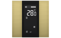 Interra ITR340-1213 iSwitch+ - 2-кнопочный KNX контроллер с ЖК-дисплеем, алюминий, шампань матовый