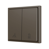 Zennio ZS702PB2MC ZS70, Двойная мягкая кнопка для 2 бинарных входов 70x70 мм – Мокко – На заказ