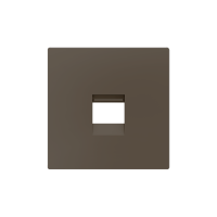 Zennio 830001203 ZS55, Декоративная накладка для разъема RJ45 55x55 мм, 1 вставка, Мокко
