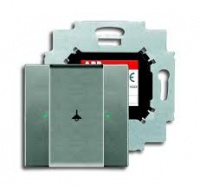 ABB 6125/01-803-500 Сенсор 1-клавишный с коплером в комплекте, метеор, цвет: Серый, оттенок: Металлик