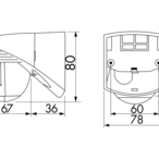 B.E.G. 91002 Внешние датчики движения LC-Click-N 200, цвет: Белый матовый, похожий RAL9010