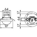B.E.G. 92140 Потолочный датчик присутствия PD4-M-2C, цвет: Белый матовый, похожий RAL9010