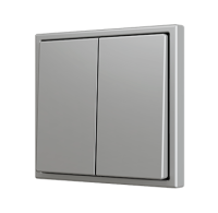 Zennio ZS70CSOFT22S ZS70, Накладка для кнопки Double KNX Soft 70x70 мм, Наклон вниз, Серебристый