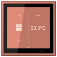 Jung LC 459 D1 S236 KNX комнатный контроллер LS TOUCH, Цвет: Сиена, оттенок: Кирпич