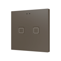 Zennio ZVITR2M Tecla RGB 2. Емкостная кнопка из PC-ABS, 2 кнопки, мокко