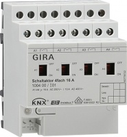 Gira 100400 Актуатор Реле Instabus KNX/EIB, 4-канальное, с ручным управлением