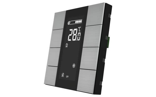 Interra ITR340-1810 iSwitch+ - 8-кнопочный KNX контроллер с ЖК-дисплеем, алюминий, натуральный алюминий матовый