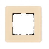 Jasmart Electric G1001GT-RM Стеклянная матовая закругленная рамка 1 пост , цвет тауп, G1001GT-RM