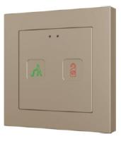 Zennio ZVIT55X2SC Tecla 55 X2 Sign. PC-ABS емкостная сенсорная кнопка 55x55 с индикаторами DND/MUR - ,цвет: шампанское (рама ZS55 не входит в комплект)