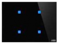 ABB TB/U4.8.1-CG Сенсор Tacteo 4-кн, горизонтальный, черное стекло, цвет: Чёрный