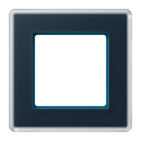 Jung AV 581 GLM NB Стеклянная рамка 1-ная, вертикальный и горизонтальный монтаж, Стекло, A VIVA, глубокий синий