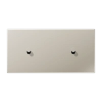 Jung ES 12-200 K 1 Центральная плата с тумблером «конус», два одиночных тумблера, горизонтальный монтаж, Серия LS 1912, нержавеющая сталь