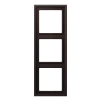 Jung LSZ AL 983 BF D Рамка 3-ная, вертикальный и горизонтальный монтаж, Лакированный термопласт, LS ZERO, темный (лакированный алюминий)