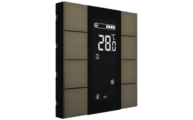 Interra ITR340-1812 iSwitch+ - 8-кнопочный KNX контроллер с ЖК-дисплеем, алюминий, бронза матовая