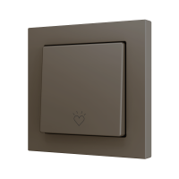 Zennio ZS551PB1MC ZS55, Простая мягкая кнопка для 1 бинарного входа 55x55 мм – Мокко – На заказ