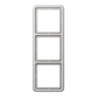 Jung CD 583 LG Рамка 3-ная, вертикальный и горизонтальный монтаж, duroplastic, CD 500, светло-серый