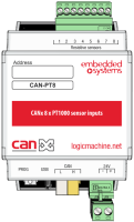 Embedded System CAN-PT8 Программируемый контроллер CANx, 8 входов для датчиков PT1000