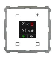 MDT SCN-RTR63S.01 Комнатный контроллер температуры KNX Smart 63 с цветным сенсорным дисплеем, датчики температуры и влажности, управление 2-х поз./ПИ/ШИМ, от -10 до +50°C