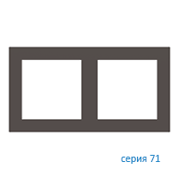 Ekinex EK-P2S-FCC Плата "71", 2 поста (60х60), материал - Fenix NTM, цвет - Какао Ориноко