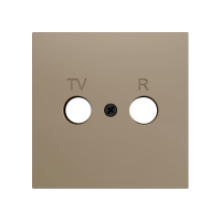 Zennio ZS70CTVRC ZS70, Декоративная накладка для ТВ/R-вставки 70x70 мм, Шампанское