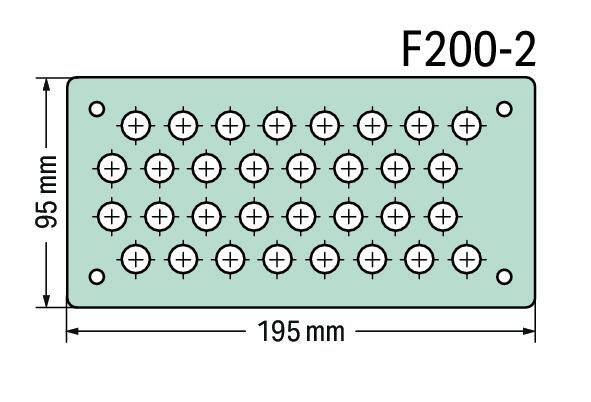 Wago 850-818/002-003 Фланцевая пластина, F200-2, ШxВ (195x95 мм), Просверленные отверстия: 32 M12
