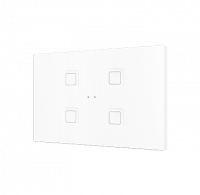 Zennio ZVITXLX4W Выключатель сенсорный KNX Tecla XL X4,  4-кнопочный,  PC-ABS пластик, цвет: белый
