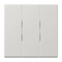 Jung LS 993 BF LG Клавиша, тройная, thermoplastic, Серия LS, светло-серый