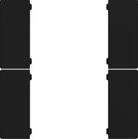 GVS CHKAM-04/55.1.01 Клавиши для CHPBD, 4 шт. черный матовый