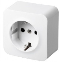 Jasmart Electric FS5501W Розетка одноместная Schuko со шторками, накладного монтажа, (цвет белый) 16A 250V~ 2P+T, FS5501W