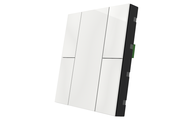 Interra ITR340-0402 iSwitch+ - 4-кнопочный KNX выключатель, пластик, глянцевый белый