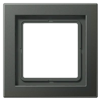 Jung ALD 2981 AN Рамка 1-ная, вертикальный и горизонтальный монтаж, Лакированный алюминий, LS-DESIGN, антрацитовый (лакированный алюминий)