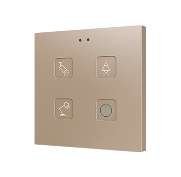 Zennio ZVITR4 Емкостный сенсорный переключатель с RGB-подсветкой Tecla RGB