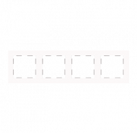 Zennio 980000408 ZS55. 4-постовая рамка, цвет: белый, оттенок: глянцевый