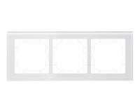 MDT BE-GTR363W.01 Стеклянная рамка 3-кратная для систем 63 мм, белая