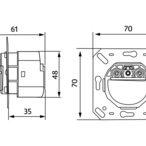 B.E.G. 92666 Настенный выключатель Indoor 180-R-11-48V-3A, цвет: -