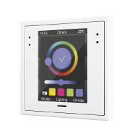 Zennio ZVIZ28M Z28. Емкостная сенсорная панель (дисплей 2,8 дюйма) для рамок 70x70, мокко (рамка не входит в комплект)