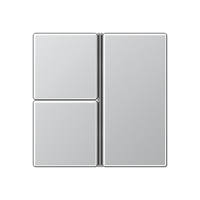 Jung A403TSAAL Трехклавишная крышка для KNX, в сборе, цвет: Серый, оттенок: Алюминиевый