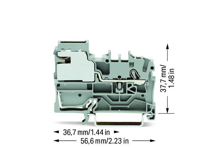 Wago 2002-7111 2-уровневая клемма с размыкателями, 2,5 (4) мм2