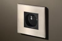 Lithoss Розетка Void square Nickel, Цвет: Серебряный