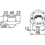 B.E.G. 92165 Потолочный датчик присутствия PD2-M-2C, цвет: Белый матовый, похожий RAL9010