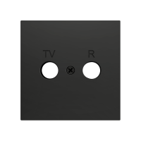 Zennio ZS70CTVRA ZS70, Декоративная накладка для вставки TV/R 70x70 мм, цвет антрацит