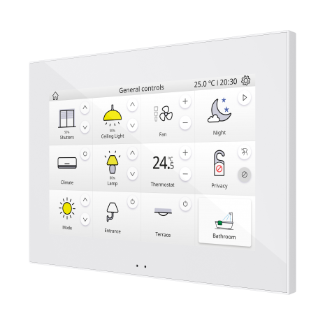 Zennio ZVIZ70V2 Цветная емкостная сенсорная панель с 7-дюймовым дисплеем. Z70 v2