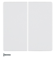 Berker 85146129 Кнопка 2-канальная, радиошина KNX, Q.1/Q.3, quicklink, цвет: Белый, оттенок: Полярная белизна, с эффектом бархата