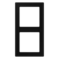 Jung LSZ 982 BF SWM Рамка 2-ная, вертикальный и горизонтальный монтаж, Лакированный термопласт, LS ZERO, матовый чёрный графит