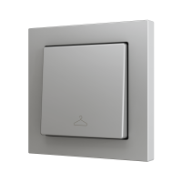 Zennio ZS551PB1SC ZS55, Простая мягкая кнопка для 1 бинарного входа 55x55 мм – Серебристый, На заказ