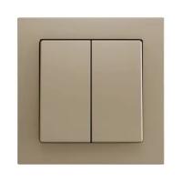 Zennio ZS55CSOFT24C ZS55. Крышка для кнопки Double KNX Soft 55x55 мм. Откидная крышка - Шампань