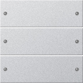 Gira 218326 Комплект клавиш 3-местный, цвет: Серый, оттенок: Алюминиевый, лакированный