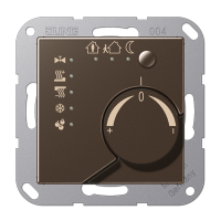 Jung A2178TSMO KNX-регулятор с ручкой для установки температуры, цвет: Мокко