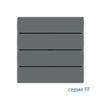 Ekinex EK-TRO-FVC Клавиши "FF", Fenix NTM, прямоугольные горизонтальные (4 шт), отделка - Зеленый Коммодор
